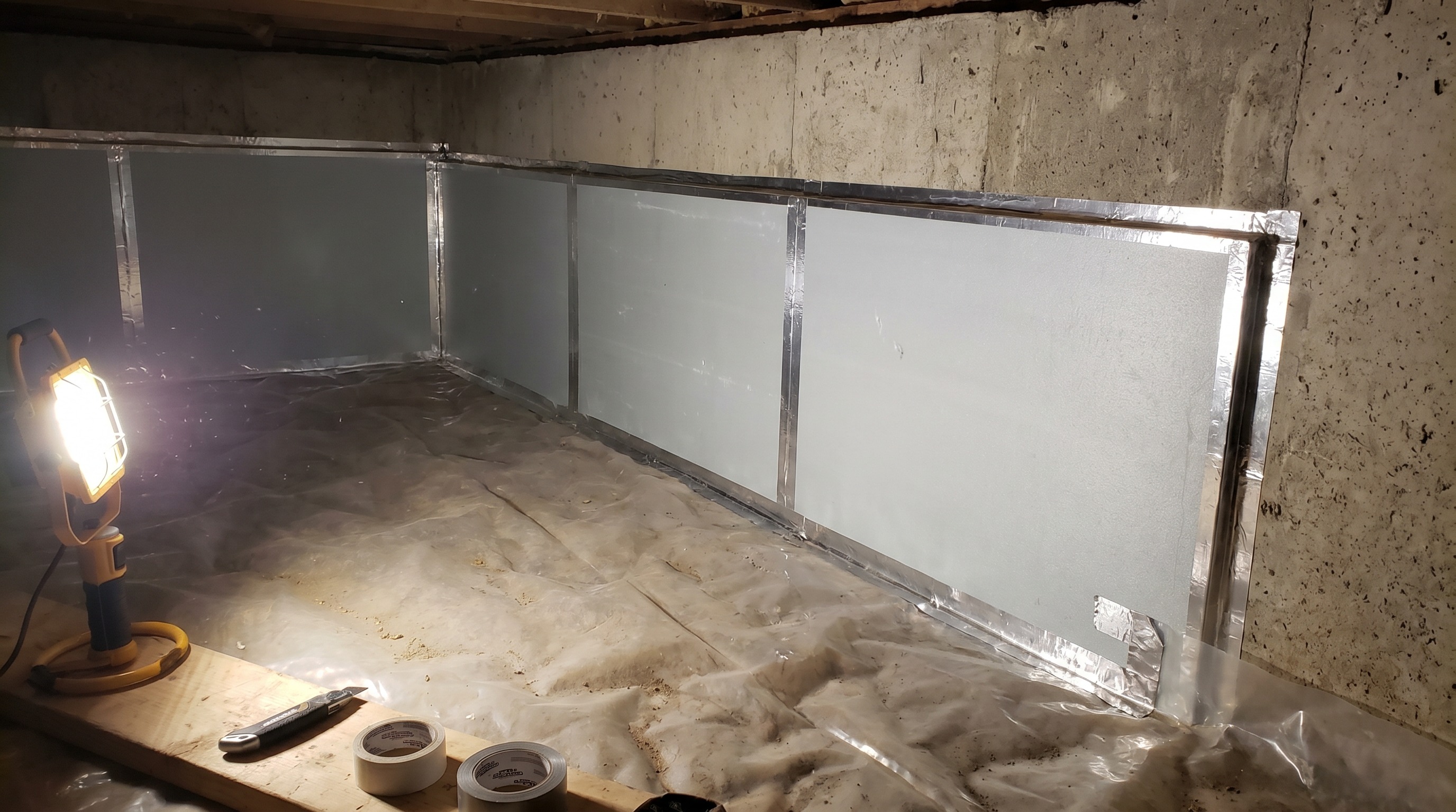 Crawl Space Insulation in a Tennessee residential crawl space